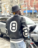 Men's DaRucci Black 8 Ball Leather Jacket