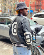 Men's DaRucci Black 8 Ball Leather Jacket
