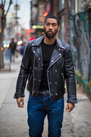 Men's DaRucci Biker Ribbed Jacket