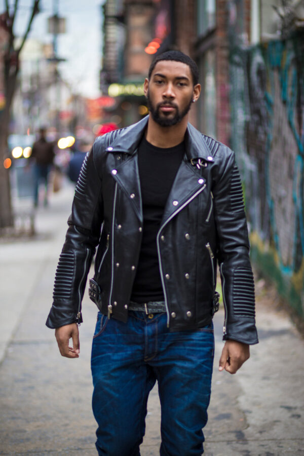 Men's DaRucci Biker Ribbed Jacket