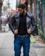Men's DaRucci Biker Ribbed Jacket