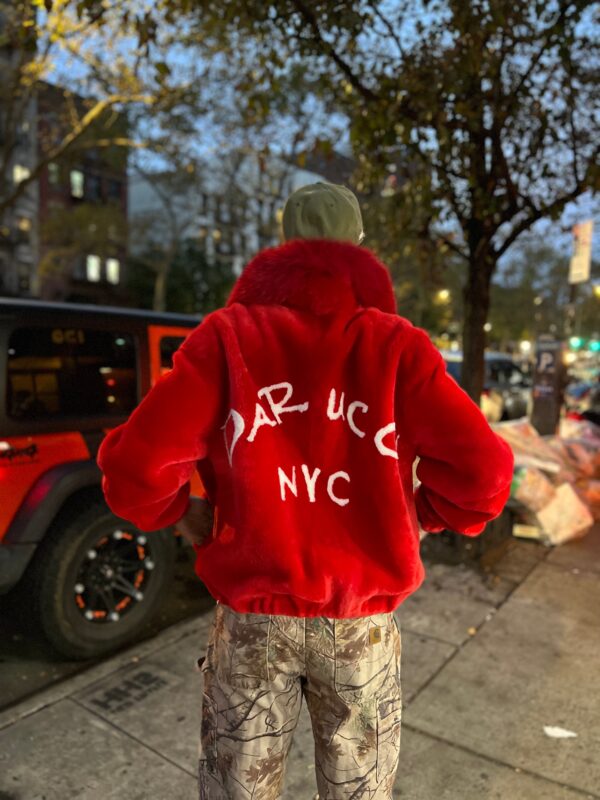 Men's DaRucci Signature Red Fur Coat