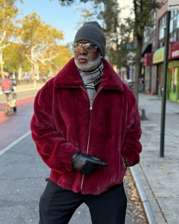Men's DaRucci Wine Full Skin Mink Coat
