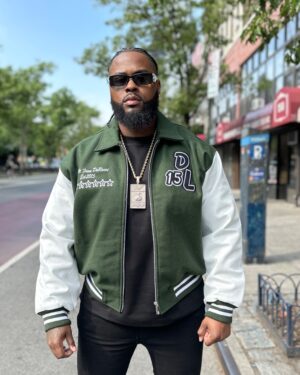 Men's DaRucci Signature Green Varsity Jacket