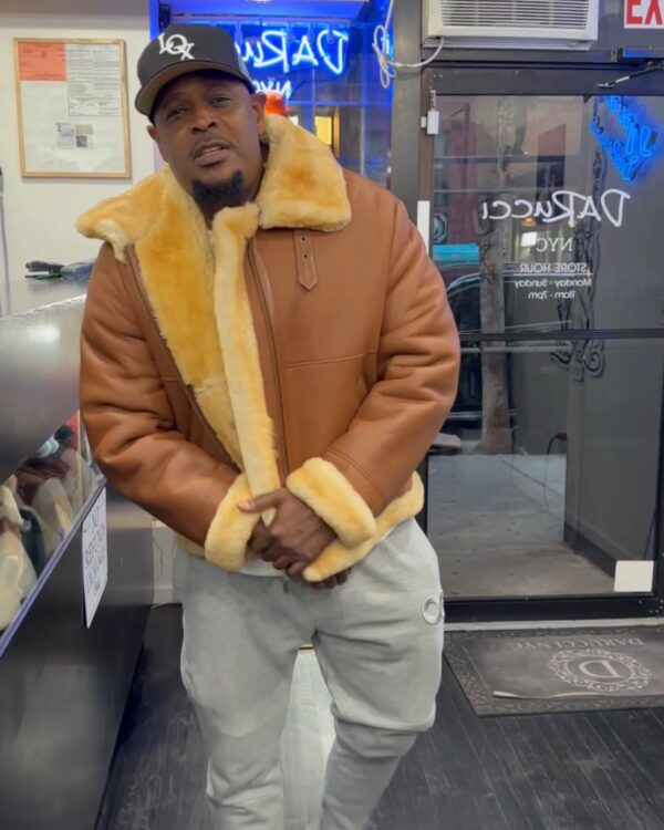 Men's DaRucci B3 Cognac Shearling Jacket (Sheek Edition)