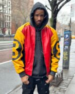 Men's DaRucci Old School Multi-Color 8 Ball Leather Jacket