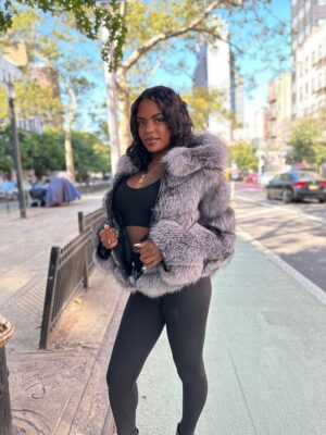 Women's DaRucci Silver Fox 3-in-1 Waist Length Fur Jacket