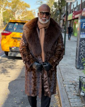 Men's DaRucci Brown 3/4 Length Mink Coat