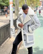Men's Shearling - Distressed Grey 3/4 - No Hood