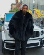 Men's DaRucci Chinchilla Fur Bomber Jacket
