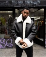 Men's DaRucci Kanan B3 Black & White Shearling Jacket