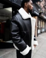 Men's DaRucci Kanan B3 Black & White Shearling Jacket