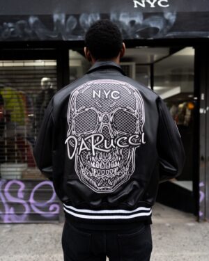 Men's Darucci Signature - Black Leather (Skull)
