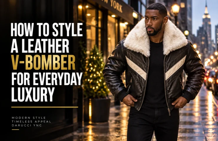 How to Style a Leather V-Bomber for Everyday Luxury – DaRucci Jackets